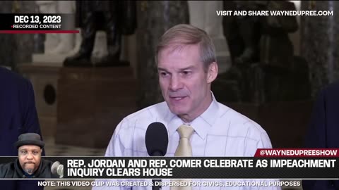 Jordan and Comer Celebrate as Impeachment Inquiry Clears House