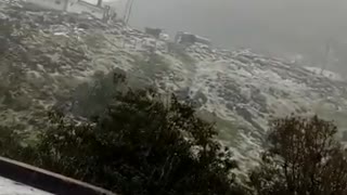 Fuerte granizada se registró este miércoles en Berlín, Santander