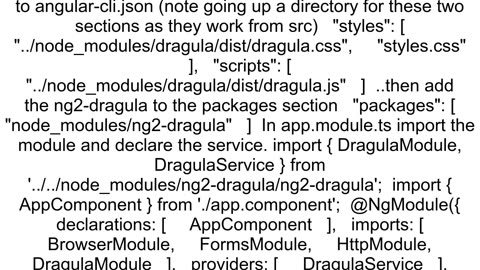 Installing Dragula with Angular CLI