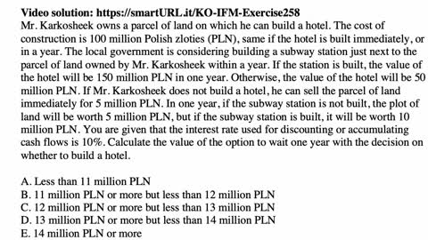 Exam IFM exercise for June 13, 2022