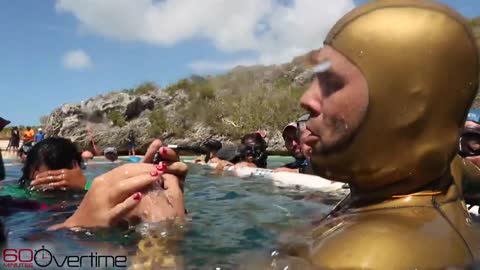 Free diving star Alexey Molchanov's world record dive in its entirety