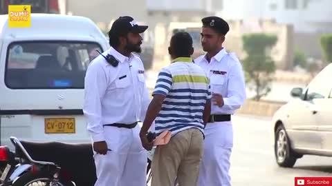 Fake traffic police prank