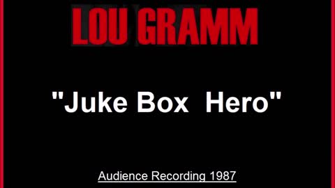 Lou Gramm - Juke Box Hero (Live in Bobligen, Germany 1987) Audience Recording