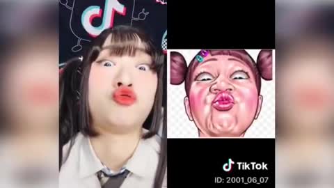 cute funny face show by animation