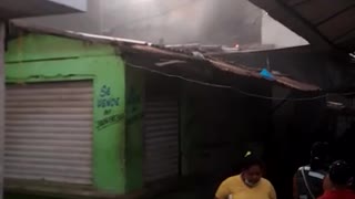 incendio en el mercado
