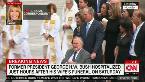 Former President George H.W. Bush hospitalized hours after his wife's funeral