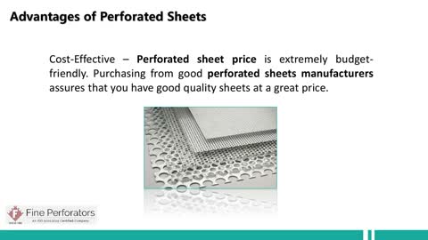 Advantages of Perforated Sheet