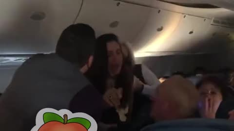 Chaos Erupts in Plane as Woman Goes Off on Man for Not Wearing Mask on Plane, Spits on Him