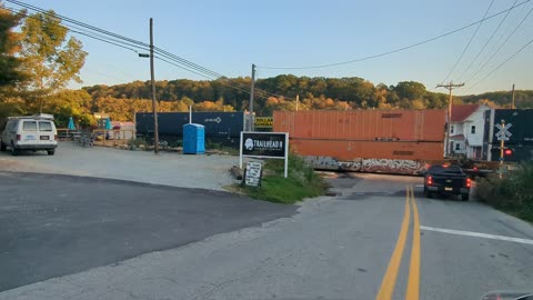 CSX Train Western Pennsylvania Town