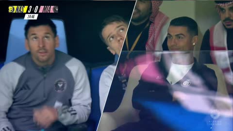 Cristiano and messi seeing big game.