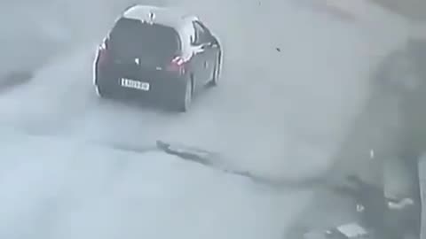 CCTV footage shows the moment an Israeli drone bombed a private vehicle