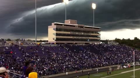 CRAZY SCARY STORM AT FOOTBALL GAME!!