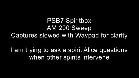 PSB7 Spirit Box Alice Introduces Herself