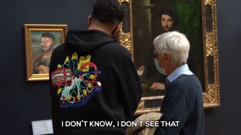 "Museum Mischief: Sneaking a Painting Next to the Mona Lisa!"