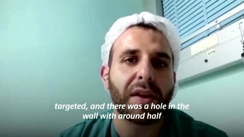 Al Shifa doctor hiding from gunfire in Israeli raid