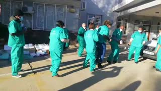 Gift of the Givers donated PPE in Cradock Hospital - Health workers dance