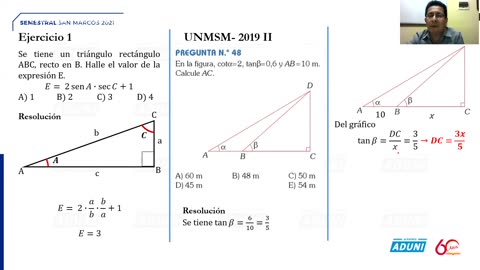 SEMESTRAL ADUNI 2021 | Semana 03 | Trigonometría S1