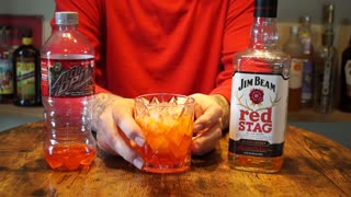 Jim Beam Red Stag Black Cherry Whiskey & Mtn Dew Game Fuel Citrus Cherry