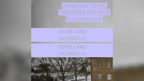 VÉ.WÉ LAWZ (FREESTYLE RAP #2) (ACAPELLA)