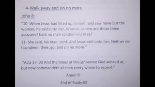 Amazing Bible Study - How to reach the lost. Repentance, New Birth, Baptisms - Study 2 of 5