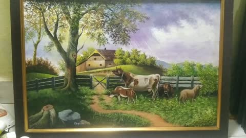 How to paint farmhouse on canvas