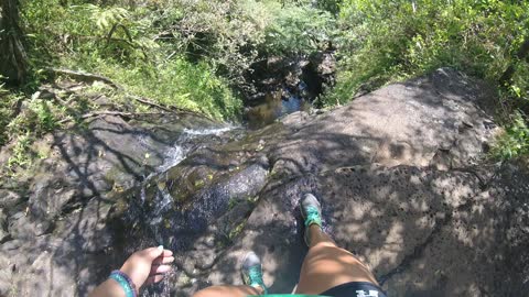 Painful Fall off Hawaiian Waterfall