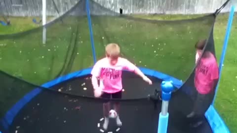 Epic Trampoline Win Caught On Camera