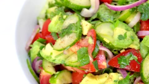 Salads: Cucumber Tomato Avocado Salad Recipe