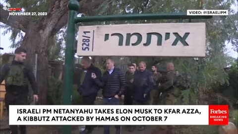BREAKING NEWS- Elon Musk Visits Kibbutz Attacked By Hamas Alongside Israel's PM Benjamin Netanyahu
