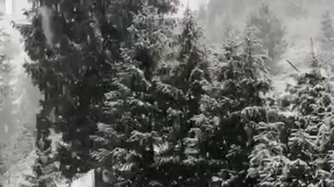 Snowfall in Outer Himalayas in Uttarakhand