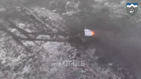 Russian Armored Assault Group Drives Through Their Own Then Hits a Mine