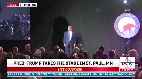 HAPPENING NOW: President Trump takes the stage