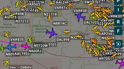 Airplane Tracking Phoenix AZ Slideshow - Jan 16th 2024 -