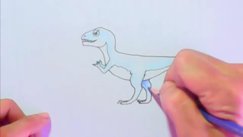 How to draw easy dinosaur