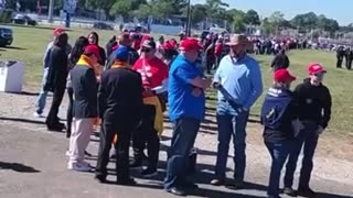 THOUSANDS turn out hours early to see President Trump speak in Houston, TX