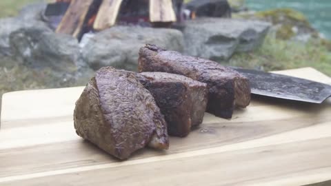 "Campfire Culinary Delight: Grilling Perfect Picanha Steak"