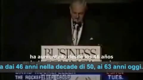 Video del 1994 David Rockefeller sostiene lo SPOPOLAMENTO..