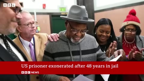 US inmate freed after 48 years in prison for murder he didn't commit | BBC News