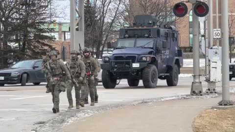 Ambassador Bridge Feb.12 Police I Army Fatigues Move In | IrnieracingNews