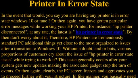 Easy Ways To Troubleshoot HP Printer In Error State
