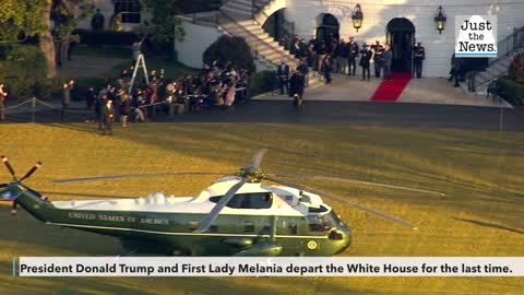 The Trumps depart the White House for Joint Base Andrews, then Florida