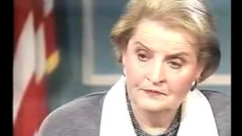 Let That sink In: Madeleine Albright US Secretary of State In 1996 : “Murdering 500 000 Iraqi children is just fine with us, the price is worth it”. She said the same about Serbian and Russian Children