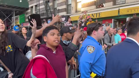 Little kids in Harlem telling former President Trump they love him as he visits their neighborhood.