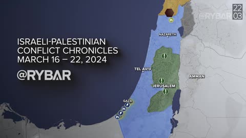 ►🚨▶◾️⚡️🇮🇱⚔️🇵🇸❗️ Rybar Review of the Israeli-Palestinian Conflict on March 16-22 2024