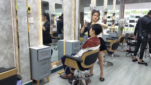 Relax with lovely young girl at Vietnam Barber Shop