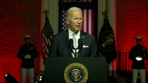 US President Joe Biden during a speech on State of Democracy in Philadelphia