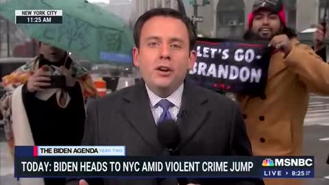 Man Trolls Joe Biden During Live MSNBC Broadcast With a ‘Let’s Go Brandon’ Flag