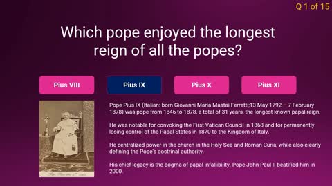 15 questions about the popes