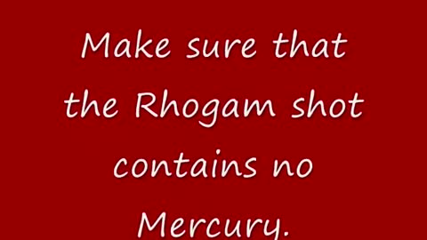 The RH Negative Blood Type: Rhogam & Autism