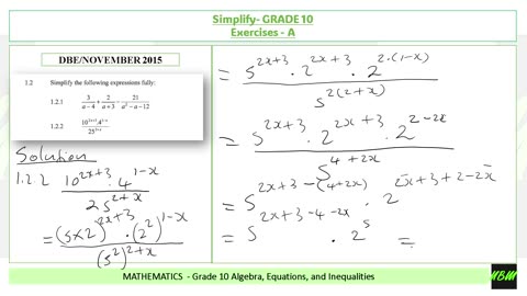 Simplify Algebraic Expressions Part 2